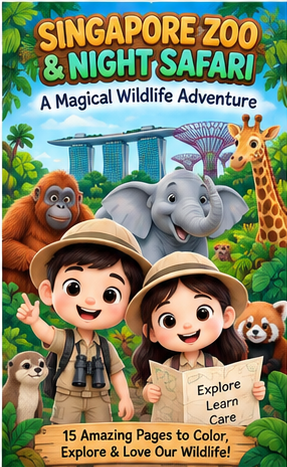 Magical Singapore - A Coloring Adventure ( Jewel Changi Airport & Gardens By The Bay )