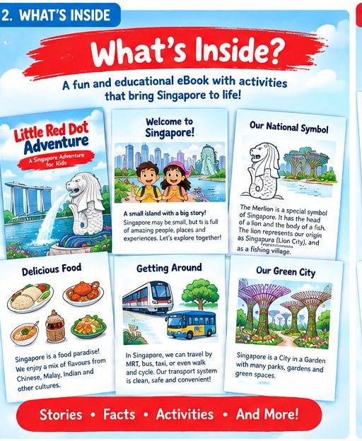 Little Red Dot Adventure – Singapore Kids Explorer eBook & Activity Pack